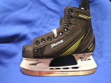 The CCM Tacks 2052 Ice Hockey Skates are the entry level model in the Tacks Line, making them ideal for the casual or new-to-hockey player. The 2052 Tacks come with CCM's E-Pro Holder with Pro-Formance 10' Stainless Steel Runners. The Sublimated Nylon Quarter Package has a comfortable out of the box fit with ample support for recreational play.  

Model Number: SKJ20
Heritage: New
Level of Player: Ideal for the entry to intermediate level player
Fit Guidelines: General fit aspects of the CCM Tacks boot are medium-high volume; medium volume in the ankle area, the top of foot, the forefoot and the toe box.
Sizing Guidelines: CCM Tacks skates generally fit 1 1/2 sizes down from your regular shoe size