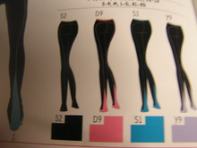 Supplex® legging with black or contrasting stripe at waist, ankle and at the back. Inseam 8-10: 26"; M: 31"

FIBERS 86% NYLON, 14% ELASTANE