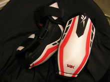 The Reebok 14K KFS Hockey Elbow Pads come assembled with the JDP (Joint Discharge Principal) caps, which disperse forceful impact away from the fragile elbow joints to the surrounding muscles. Also, these elbow pads are equipped with Reebok's KFS shield (Kinetic Fit System), which segments protection for great mobility. The overall protection is enhanced with adequate segmentation consisting of medium density foams and molded plastic inserts.

The 14K elbow pads two-piece hinged design allows excellent mobility in the bicep guard and the triple segmentation provides key coverage of exposed areas. Also, the forearm guard features a molded plastic slash insert with added foam padding for sound protection and comfort. The triple crossover lock strap system facilitates added lock fitting; therefore, players are securely fastened to the pad for great mobility!

Model Number: EP14K
Heritage: Reebok 5K KFS
Level of Play Guideline: Recreational
Reebok Sizing Guidelines:
Elbow Pad Size / Player Height
SR SM / 5'4" - 5'7"
SR MD / 5'7" - 5'10"
SR LG / 5'10" - 6'2"
SR XL / 6'0"+