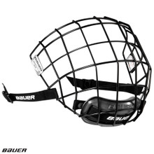 Bauer Profile II Hockey Cage

Classic design profile with flat shape.
Enhanced visual areas with oval wire
Dual Density floating chin cup with moisture channels
CSA, HECC, CE certified