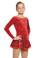 Mondor Model 2946 Velvet Skating Dress

90% Polyester , 10% Elasthane Mesh, 86%, 14% Elasthane.

Full Skirt

Color Canticle Red