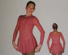 Chloe Noel DLS788 Skating Dress 

Long Sleeve Cinderella Swirls Sparkle Spandex with Mesh Dress

87% Polyester, 13% spandex