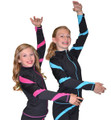 Chloe Noel J36 Spiral Skating Jacket With Rhinestones

Colored front zipper with jersey faced exterior, brushed inside heavy weight knit fabric for extra comfort and warmth.
Fabric: 87% Polyester - 13% Spandex
Rhinestones on the spirals of the Sleeves
Made in U.S.A