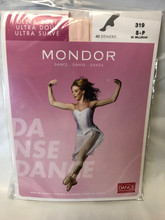 MONDOR CONVERTIBLE FOOTED ULTRA SOFT TIGHTS (BALERINA)

The Ultra Soft Convertible Tight is a 40 denier microfiber transition foot tight with exceptional comfort, fit and leg hugging performance. The high quality European yarn provides velvety softness and excellent color hue from hip to toe. Also features a super stretch knitted Lycra Soft� waistband.
Content:
85% Nylon Microfiber/15% Spande