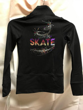 Mondor Model 24882 Girls Skating Jacket

Description:

Jacket
Mock neck
Zipper with inner flap and garage to stabilize the cursor
Opening for thumb
Invisible pocket at waist on left side
Sequins appliqué at back
Logo
Fabric:

84% Supplex® nylon, 16% Lycra® elastane