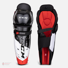 CCM Jetspeed FT475 Shin Guards - Senior
New lightweight protective gear to keep you at the top of your game. Jetspeed is synonymous with mobility - you can ensure your inner speed freak will move swiftly on the ice, while being protected. These new tapered designs have been optimized to provide the ultimate range of movement while featuring specs and technology to help keep you safe from impacts. move at your top speed without being weighed down!

Construction: New anatomical narrow fit design connected fit that does not feel bulky, in a lightweight mobility-friendly design well suited to recreational players.
Calf: PE foam calf guards + plastic insert lightweight protection shaped to fit.
Knee + Shin Caps: Optimized anatomical geometry + JDP knee cap improved kneecap/shin cap flex point offers more freedom of movement, plus JDP construction to disperse impact force away from the knee joint.
Thigh: PE foam high level of protection.
Attachment: Nylon upper lock strap + wide elastic calf strap comfortable and easily adjustable
Liner: PE foam + removable liner custom fit, easy maintenance and good level of protection