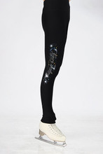 Mondor Model 24887 Supplex Skating Pants - Ladies

 Black supplex leggings, wide comfort waistband, Integrated pocket at waist, Elastic band with silicone at hem helping bottom of pant to stay in place, Sequins appliqué on right leg, Logo

Supplex – Rated Comfortable in Colder Days

Supplex feels a lot like cotton but has high performance qualities. It has 4 way stretch, which allows you to move without restriction, and it always keeps its shape. Supplex is a wicking fabric, dispersing sweat away from the skin and it dries quickly, keeping you dry and comfortable. It is a major advantage with athletes. Does not fade with washing and does not peel. Antimicrobial treatment to resist bacteria and odor.
