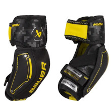 PRODUCT DESCRIPTION
The all-new Bauer Supreme MACH youth protective line is developed for players who like their gear to fit close to the body and are looking for optimal mobility. A couple of big upgrades Bauer put into the MACH youth is the ErgoDynamic elbow cap and the adjustable sleeve fit. 

Key Upgrades: Ergo Dynamic Lab Elbow Cap, Adjustable Sleeve Fit.

Fit: Anatomical 

Protection: Full Coverage, MD Foam

Cap: ErgoDynamic Low Profile

Liner: Thermo Max Sublimated

Number of Pieces: 2-Piece Elbow Pad with AMP Hinge Bicep

Strapping System: 3-Point Lock Strap with Adjustable Sleeve