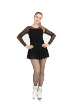 Mondor Model 613 Skating Dress

Fantasy on Ice Collection. Skaters will always dazzle in the Fantasy On Ice collection
Made from exclusive fabrics, these dresses are designed especially for shows and competition

Glitter velvet dress, Mesh at neckline and sleeves, Strap at back. Full skirt lined with mesh
Integrated shelf bra with removable soft cups in sizes 10-12 and up, Hair tie included

Fabric: 90% polyester, 10% elastane