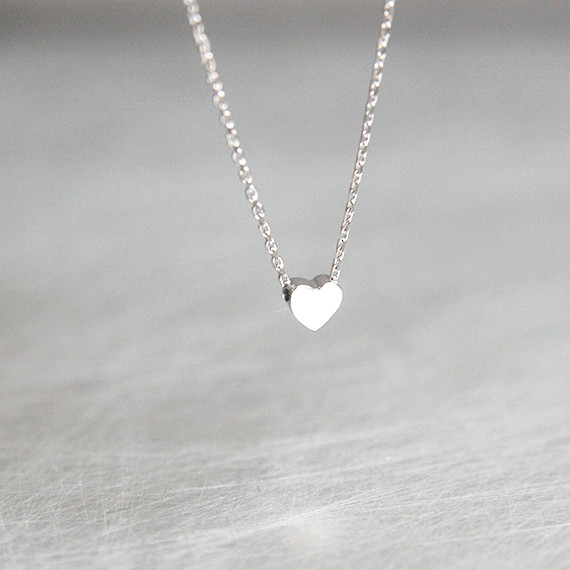Tiny Heart Necklace Sterling Silver