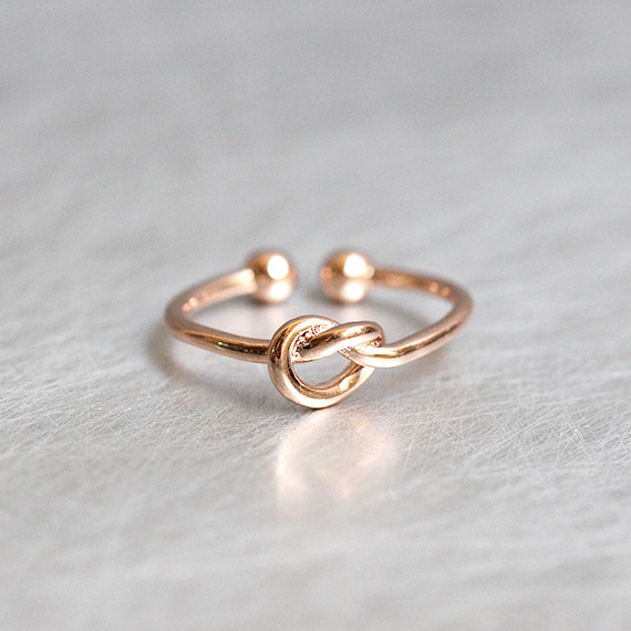 Sterling silver heart knot ring clearance