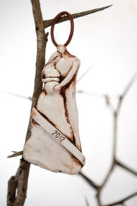 Pregnant Ornament, Expecting Ornament from Personalized Family Christmas Ornaments (Antique White Finish)