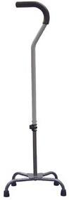 Drive Medical Quad Cane, Large Base with Silver Vein Finish