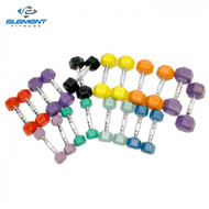 Element Fitness Colored Aerobic Hex Dumbbell Set 2lbs -12 lbs