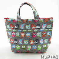 Ladies Lunch Bag - Big Grey Owl $35