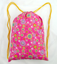 Drawstring Bag - Pinky Flower $19.99