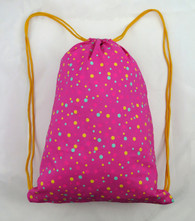 Drawstring Bag - Pink Polkadot $19.99
