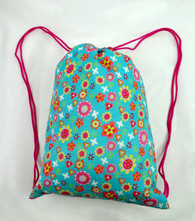 Drawstring Bag - Blue Flower $19.99
