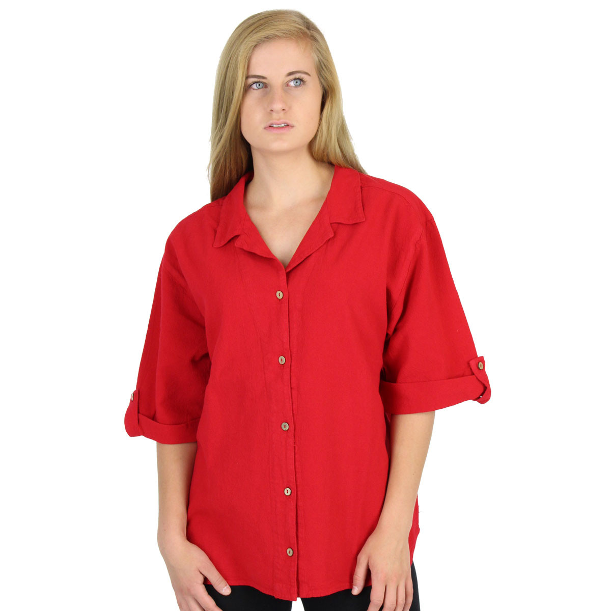 Cotton Shirt for Women/Sea Breeze/Made in USA
