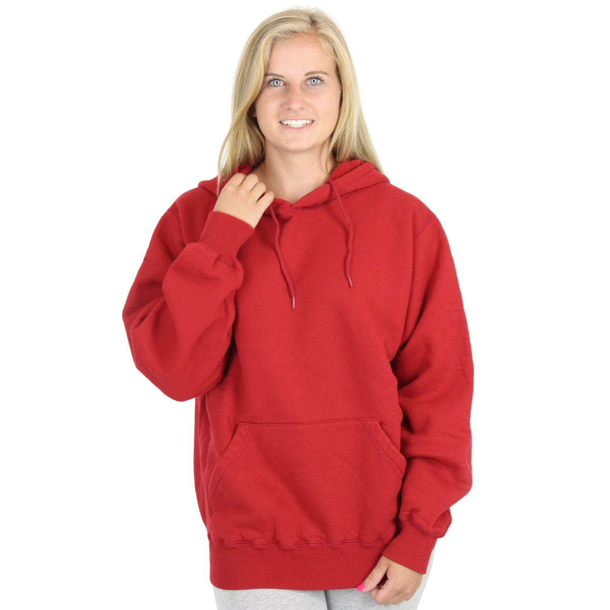 Red pullover hoodie womens