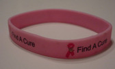 Breast Cancer Awareness Bracelet Silicone (Pink Ribbon with I LOVE  YOU)