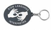 Sign Language ASL Interpreter Keychain Soft  Rubber