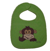 Baby Bib Monkey with Sign I LOVE YOU ( Green Bib)