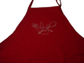 Apron Sign (Cooking with I LOVE YOU) Red/White Print