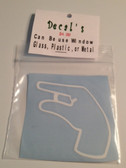 Decal Sticker Sign Language ( Q)  White or Special Color