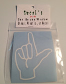 Decal Sticker Sign Language (L) White or Special Color