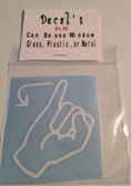 Decal Sticker Sign Language ( J ) White or Speical Color