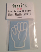 Decal Sticker Sign Language (M) White or Special Color