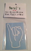 Decal Sticker Sign Language ( J ) White or Special Color