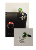 Rhinestone Cell Phone Charms with Tiny Outline I LOVE YOU Hand (LIME) OUT OF STOCK