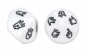 SIGN LANGUAGE ASL Number Diamond Dice ( 1 pair) Number 1- 10