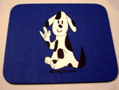 Dog (black)  sign ILY Mouse Pad (Royal)