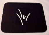 Draw ILY on Mouse Pad   Black (White Print)
