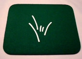 Draw ILY on Mouse Pad Hunter Green (White Print)