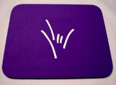 Draw ILY on Mouse Pad Purple (White Print)