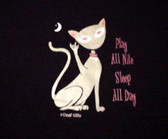 Night Cat Sign Hand "  I LOVE YOU " hand  T-shirt  (ADULT SIZE)