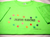JESUS ON ROCKS  SIGN HAND " I LOVE YOU " T- Shirt ( ADULT SIZE)