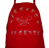Grandma's Kitchen with cooking design  Apron (Red)