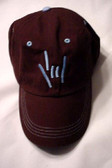 Brown Cap with Draw ILY (Light Blue Thread)