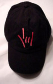 Sign Language  Hand  DRAW"I LOVE YOU " CAP (BLACK WITH HOT PINK THREAD)