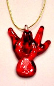 Blow Glass I LOVE YOU HAND (RED)