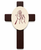 SIGN LANGUAGE ASL Cross Plaque with sign Jesus