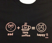 Sad-ILY draw Coffe-Happy (Pink Print) T-Shirt (Choose Color Shirt Adult)