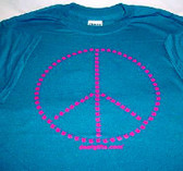 Peace with Sign hand " I LOVE YOU " (PINK PRINT) T-Shirt (YOUTH SIZE)