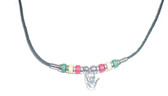 Rasta Coco Bead with "I LOVE YOU" Sign Hand Necklace