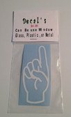Decal Sticker Sign Language (D) White or Special Color
